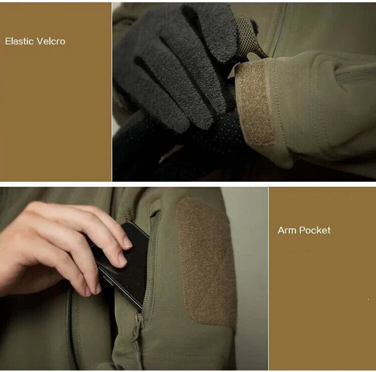 Jaqueta Tática de Proteção Contra o Vento e Frio