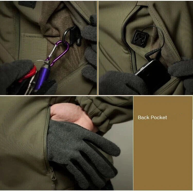 Jaqueta Tática de Proteção Contra o Vento e Frio