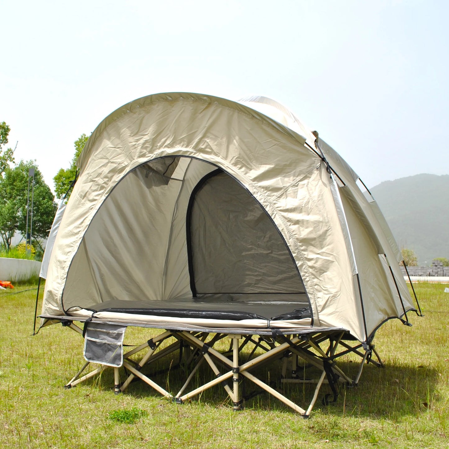 Barraca Domo Tática (Cot Tent): Abrigo Rápido para 2 Pessoas, Impermeável e à Prova de Vento