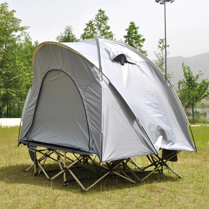 Barraca Domo Tática (Cot Tent): Abrigo Rápido para 2 Pessoas, Impermeável e à Prova de Vento