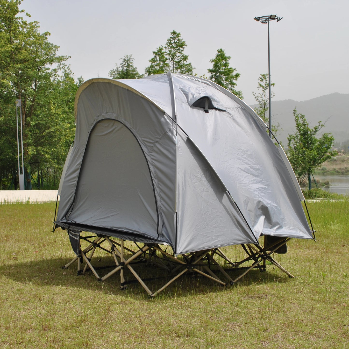 Barraca Domo Tática (Cot Tent): Abrigo Rápido para 2 Pessoas, Impermeável e à Prova de Vento