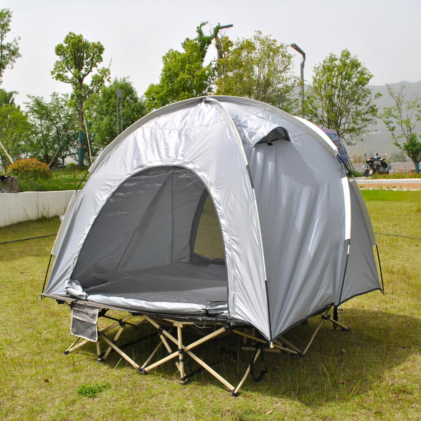 Barraca Domo Tática (Cot Tent): Abrigo Rápido para 2 Pessoas, Impermeável e à Prova de Vento