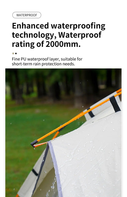 Barraca de Camping Automática (3-4 Pessoas): Abrigo Instantâneo, Impermeável e à Prova de Sol para Emergências