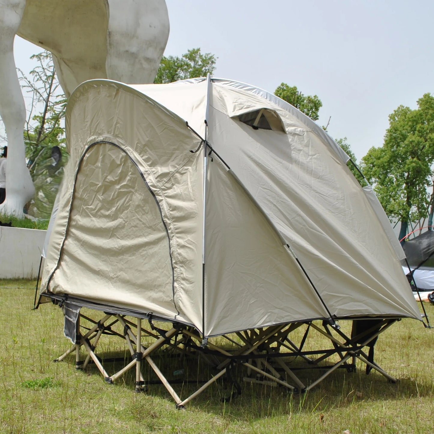 Barraca Domo Tática (Cot Tent): Abrigo Rápido para 2 Pessoas, Impermeável e à Prova de Vento