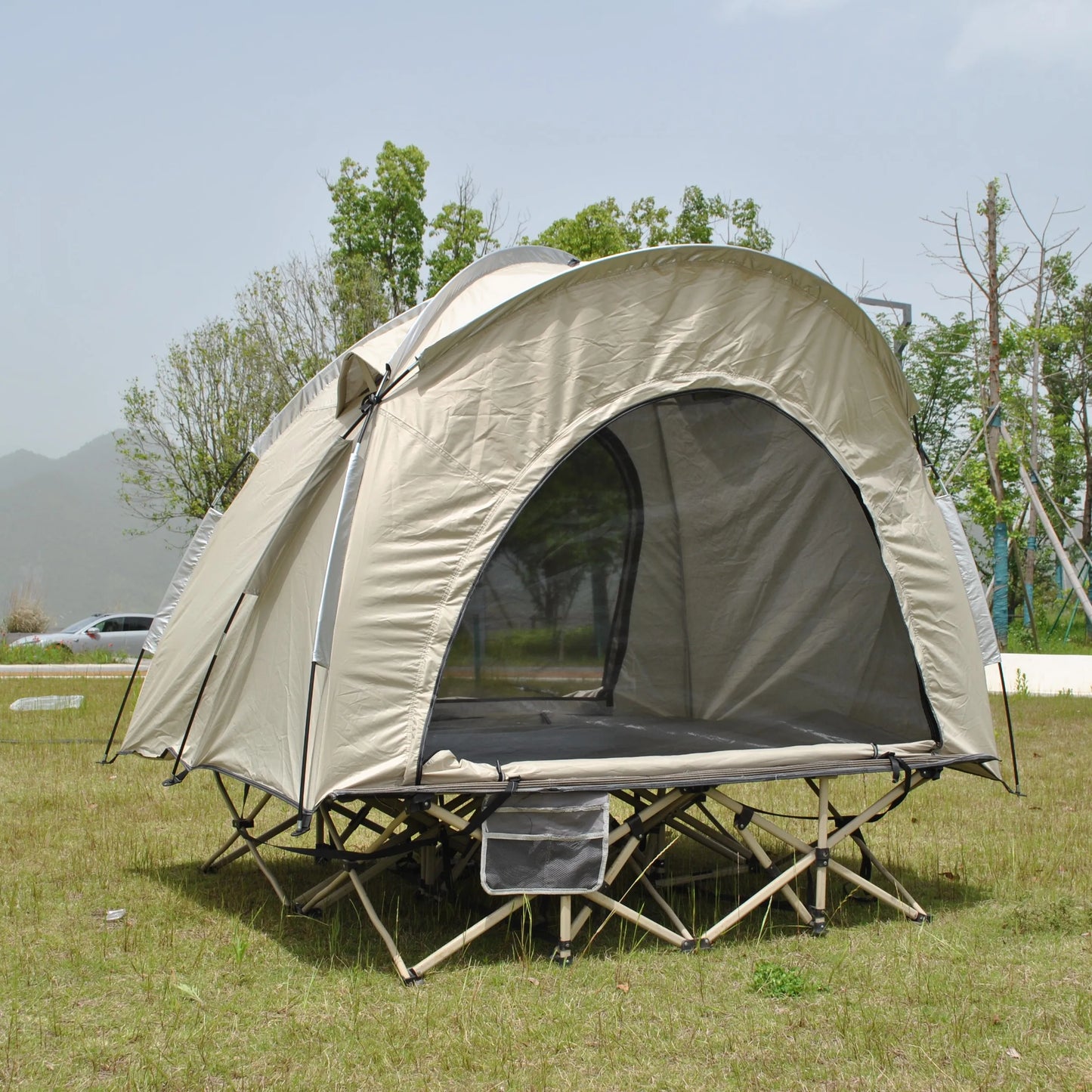 Barraca Domo Tática (Cot Tent): Abrigo Rápido para 2 Pessoas, Impermeável e à Prova de Vento