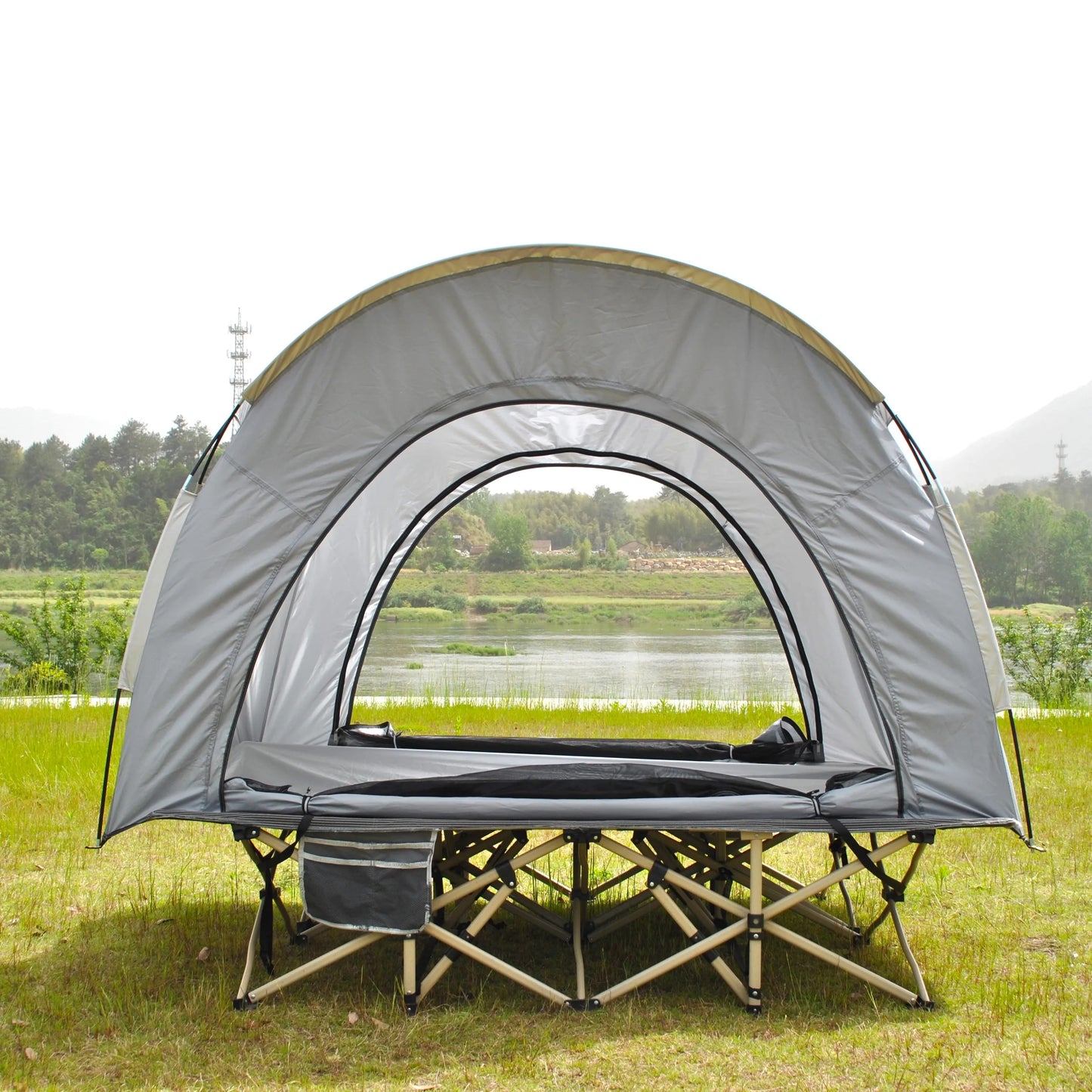 Barraca Domo Tática (Cot Tent): Abrigo Rápido para 2 Pessoas, Impermeável e à Prova de Vento