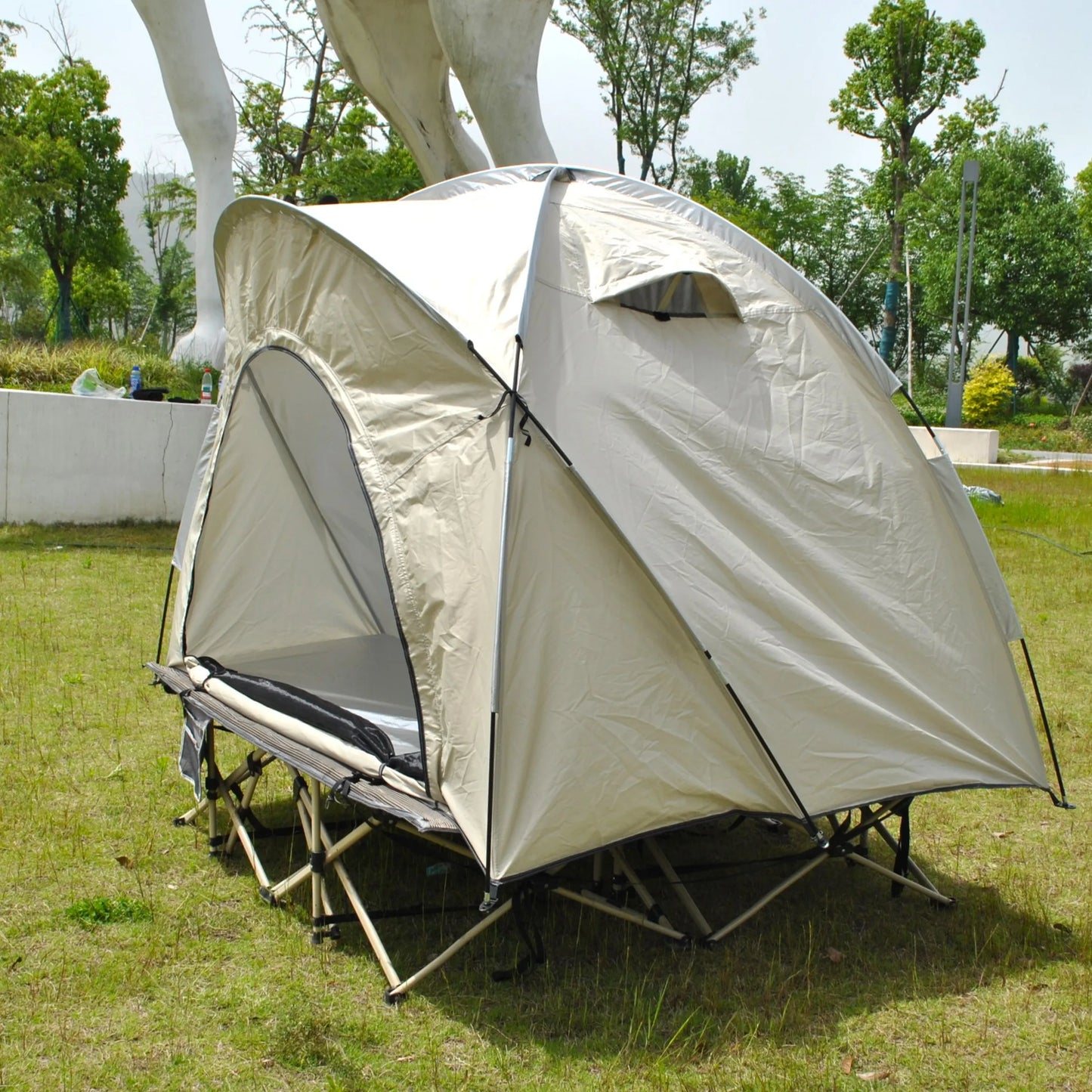 Barraca Domo Tática (Cot Tent): Abrigo Rápido para 2 Pessoas, Impermeável e à Prova de Vento