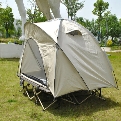 Barraca Domo Tática (Cot Tent): Abrigo Rápido para 2 Pessoas, Impermeável e à Prova de Vento