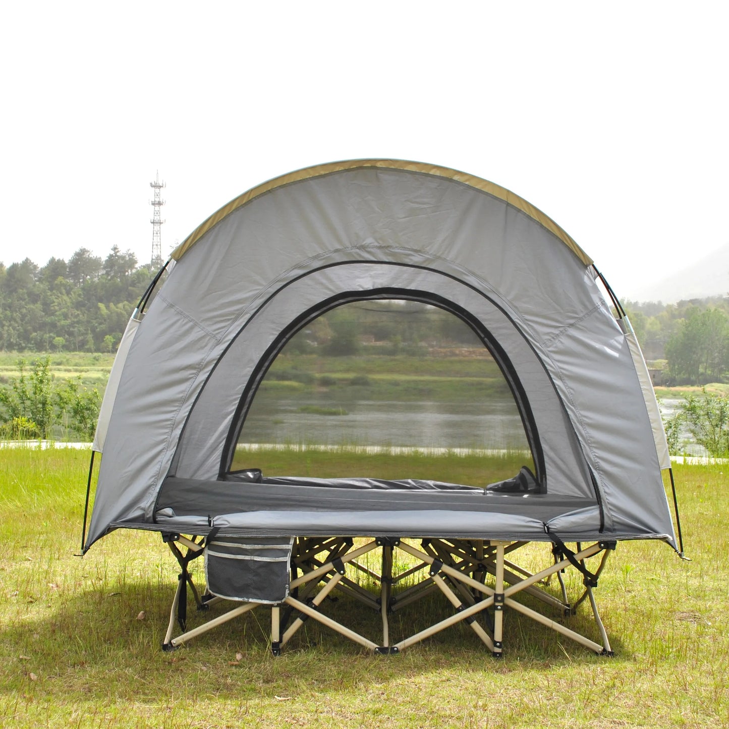 Barraca Domo Tática (Cot Tent): Abrigo Rápido para 2 Pessoas, Impermeável e à Prova de Vento