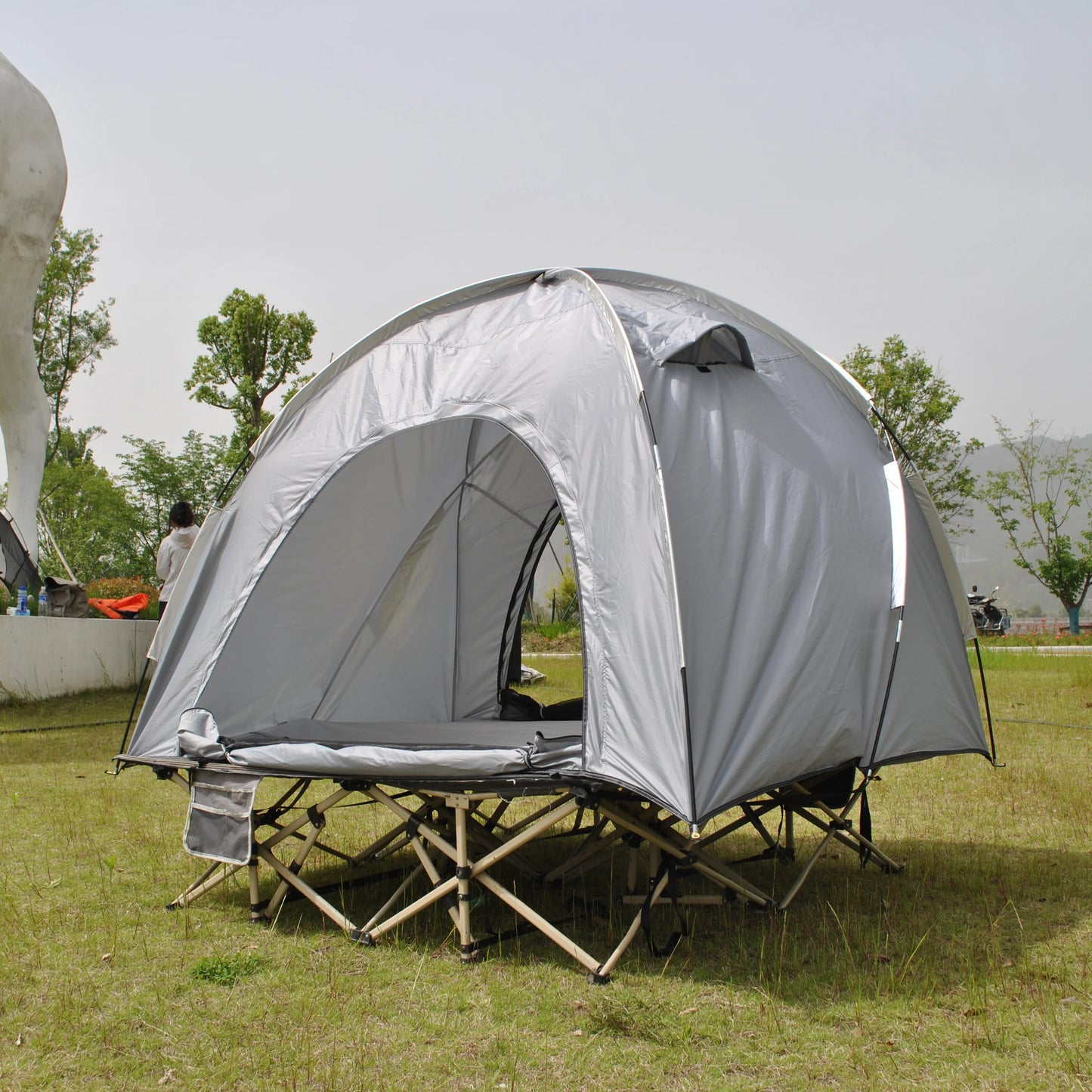 Barraca Domo Tática (Cot Tent): Abrigo Rápido para 2 Pessoas, Impermeável e à Prova de Vento