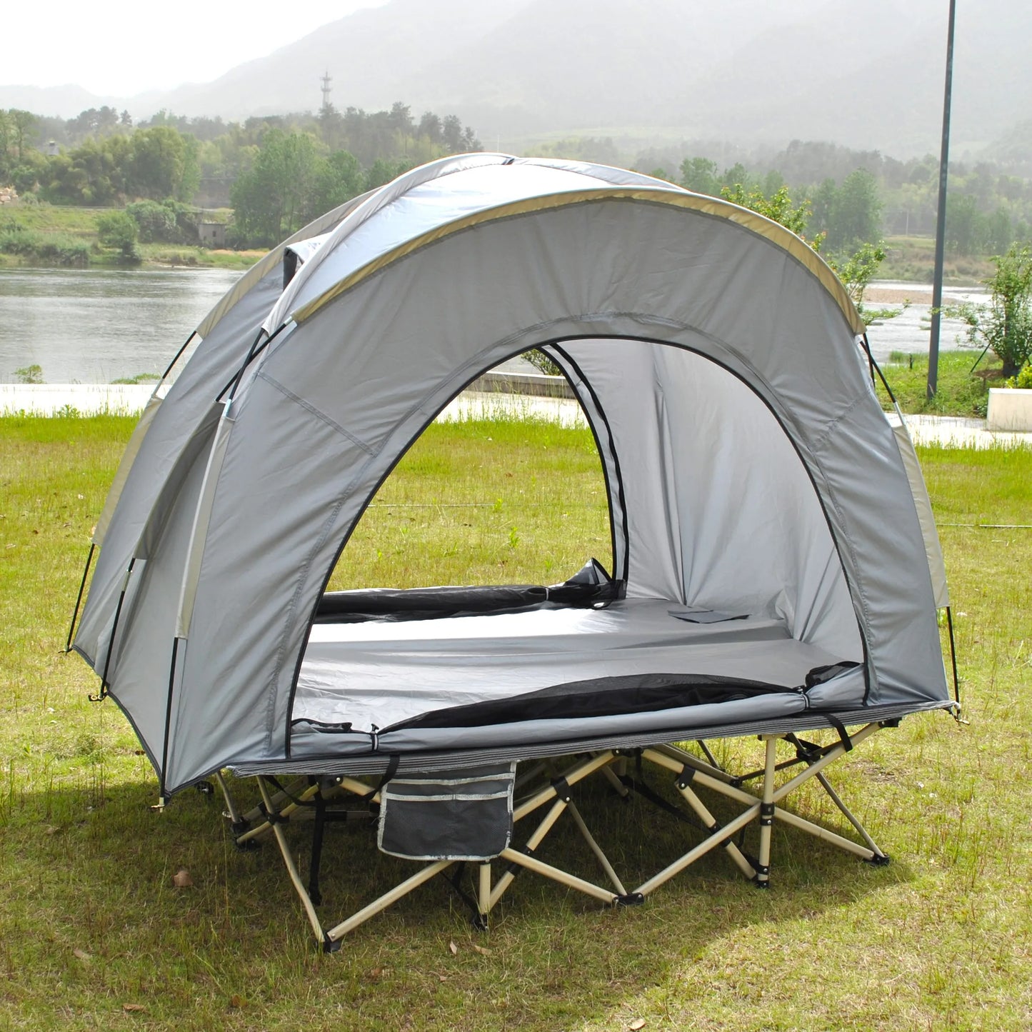 Barraca Domo Tática (Cot Tent): Abrigo Rápido para 2 Pessoas, Impermeável e à Prova de Vento