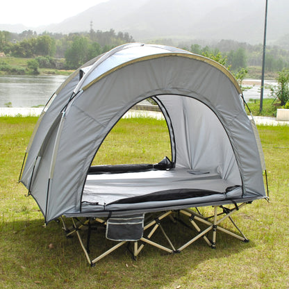 Barraca Domo Tática (Cot Tent): Abrigo Rápido para 2 Pessoas, Impermeável e à Prova de Vento